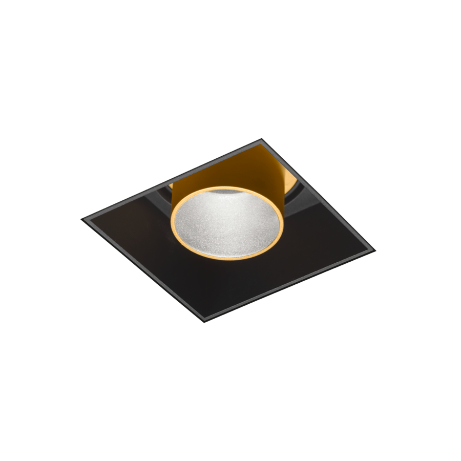 SNEAK trimless 1.0 LED 9W 415lm 2000K-3000K CRI>95 28°, süvisvalgusti, must/kuldne, liiteseadmeta
