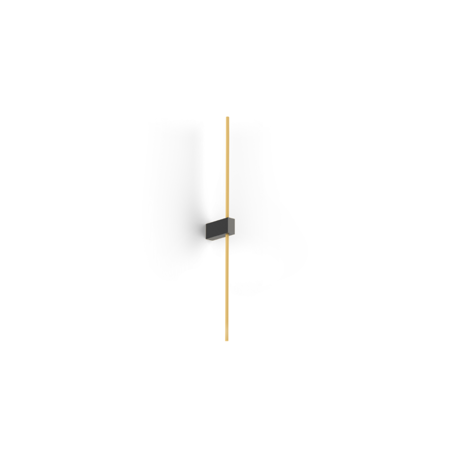 FINLIN WALL 2.0 LED 10.2W 905lm 3000K CRI>90, hämardatav phase-cut, seinavalgusti, matt must/kuldne
