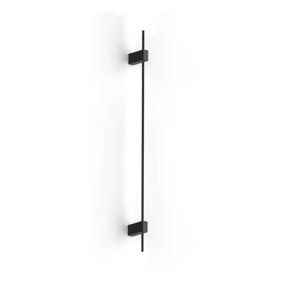 Wever & Ducré+FINLIN WALL 3.0 LED 10.2W 905lm 3000K CRI>90, hämardatav phase-cut, seinavalgusti, matt must
