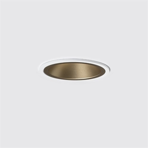Nexia+Drac Ø165mm LED 18W 1863lm 3000K CRI>90 60° UGR<13, IP44, süvisvalgusti, valge/kuldne
