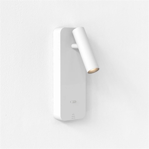 ASTRO+Enna Surface USB A+C LED 3,6W 134lm 2700K CRI>90 18°, seinavalgusti, lülitiga, matt valge