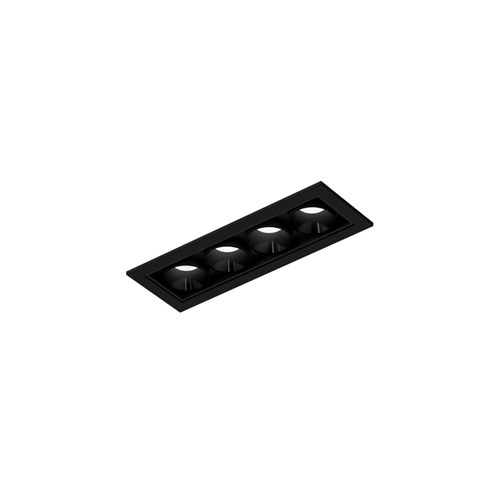 Wever & Ducré+LINOO 4.0 LED 8W 400lm 350mA 2700/3000K CRI>90 39°, süvisvalgusti, matt must, liiteseadmeta