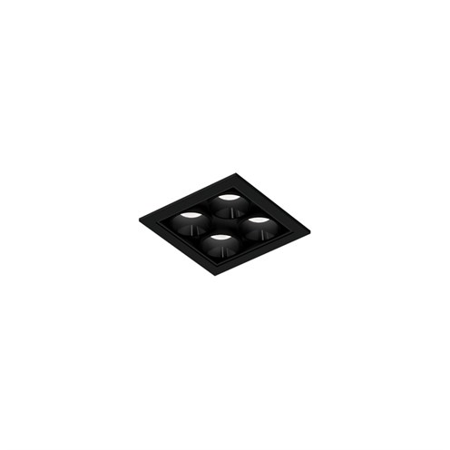 Wever & Ducré+LINOO 4.1 LED 8W 400lm 350mA 2700/3000K CRI>90 39°, süvisvalgusti, matt must, liiteseadmeta