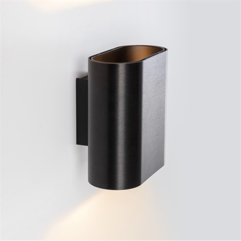 Modular+Duell Wall Up/Down 2x LED 12W 537lm 2700K CRI>90, hämardatav DALI, seinavalgusti, anodeeritud harjatud must/matt must