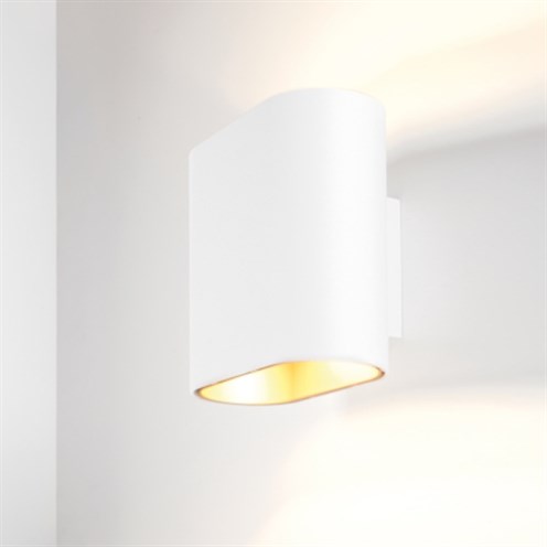 Modular+Duell Wall Up/Down 2x LED 12W 763lm 2700K CRI>90, hämardatav DALI, seinavalgusti, valge/anodeeritud šampanja