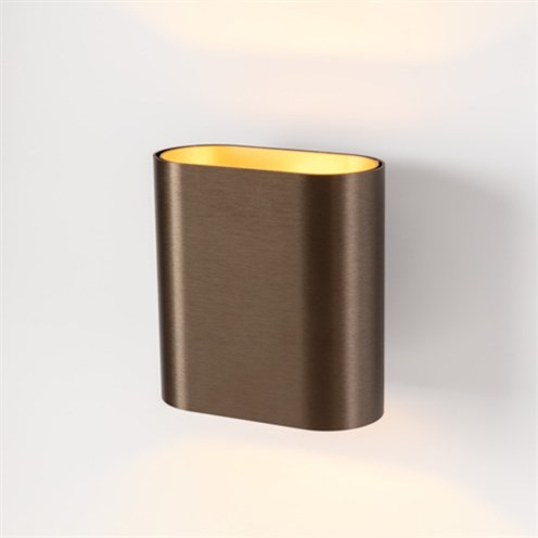 Modular+Duell Wall Up/Down 2x LED 12W 763lm 2700K CRI>90, hämardatav DALI, seinavalgusti, anodeeritud harjatud pronks/anodeeritud šampanja