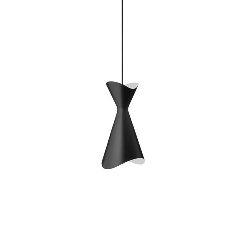 LYFA+NINOTCHKA PENDANT 195 max. 40W E27, rippvalgusti, matt must