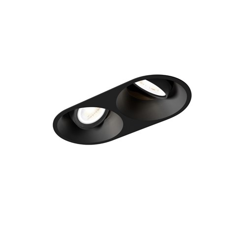 Wever & Ducré+DEEP ADJUST 2.0 PAR16 2x max. 12W GU10, süvisvalgusti, matt must