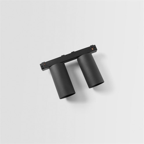 Modular+Minude Track 48V Adjustable 45 2x LED 20W 2x579lm 2700K CRI>90 29°, hämardatav DALI, siinivalgusti, must