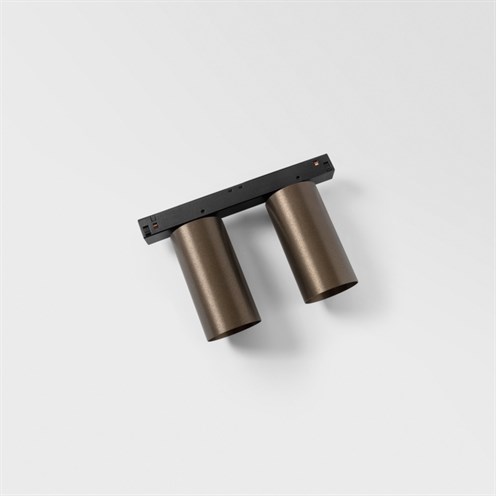 Modular+Minude Track 48V Adjustable 45 2x LED 20W 2x595lm 2700K CRI>90 29°, hämardatav DALI, siinivalgusti, must/anodeeritud harjatud pronks