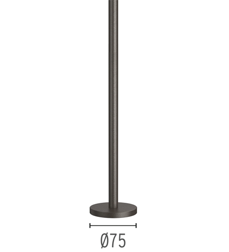FLOS Outdoor+Pole with base valgusti post, pruun