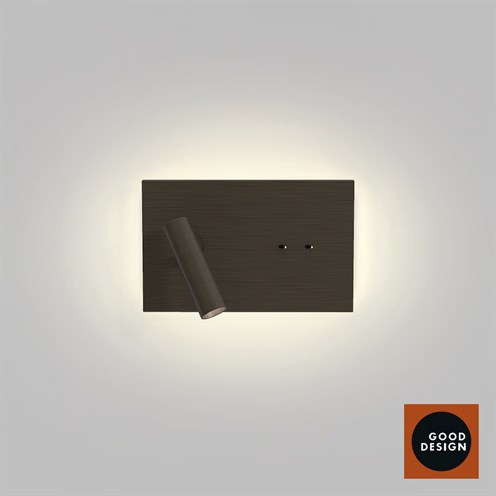 ASTRO+Edge Reader Mini LED 9,3W 153lm 2700K CRI>90 + 3,3W 118lm 2700K CRI>90 21,5°, seinavalgusti, lülitiga, pronks