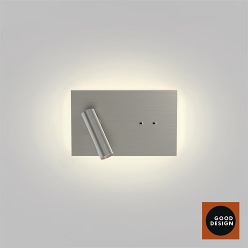 ASTRO+Edge Reader Mini LED 9,3W 153lm 2700K CRI>90 + 3,3W 118lm 2700K CRI>90 21,5°, seinavalgusti, lülitiga, matt nikkel