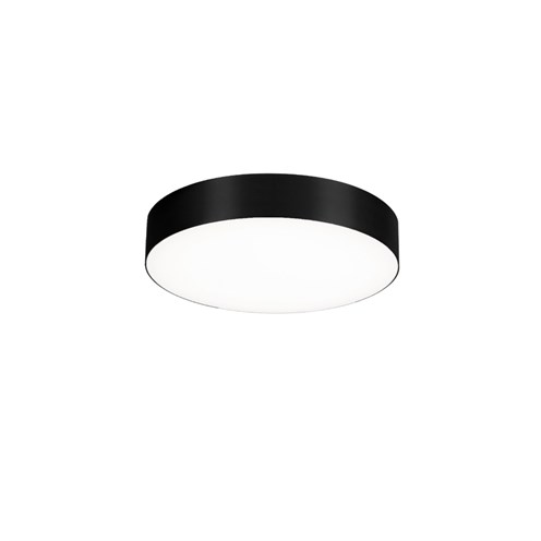 Wever & Ducré+ROBY 2.6 LED 18.4W 1600lm 3000K CRI>90, hämardatav phase-cut, IP44, plafoonvalgusti, matt must