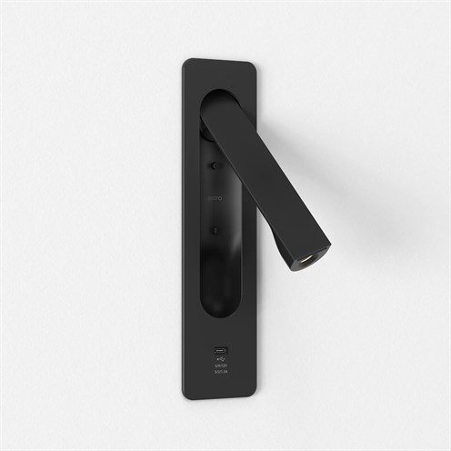 ASTRO+Keta USB-C LED 3,2W 155lm 2700K CRI>90 30°, süvisvalgusti, matt must