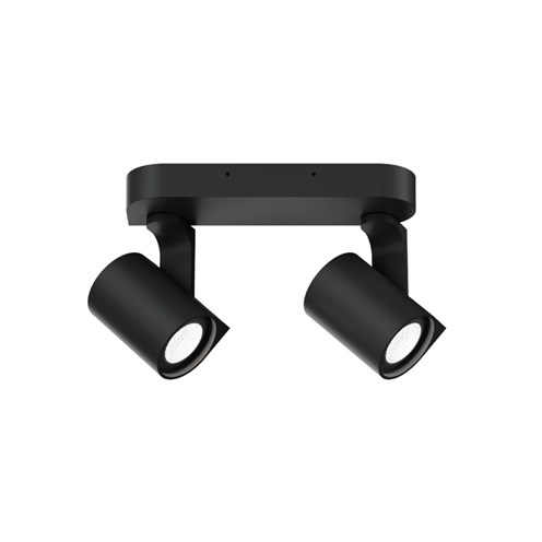 Wever & Ducré+SQUBE on base 2.0 2x max. 12W GU10, laevalgusti, matt must