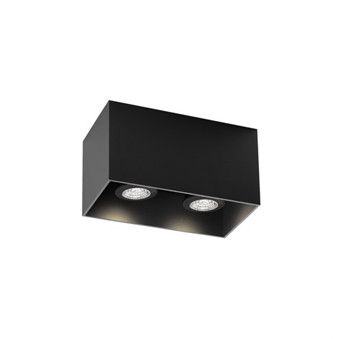 Wever & Ducré+BOX 2.0 2x max. 12W GU10, laevalgusti, matt must