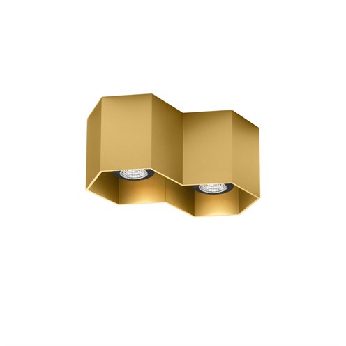 Wever & Ducré+HEXO 2.0 2x max. 12W GU10, laevalgusti, harjatud kuld