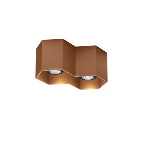 Wever & Ducré+HEXO 2.0 2x max. 12W GU10, laevalgusti, harjatud vask