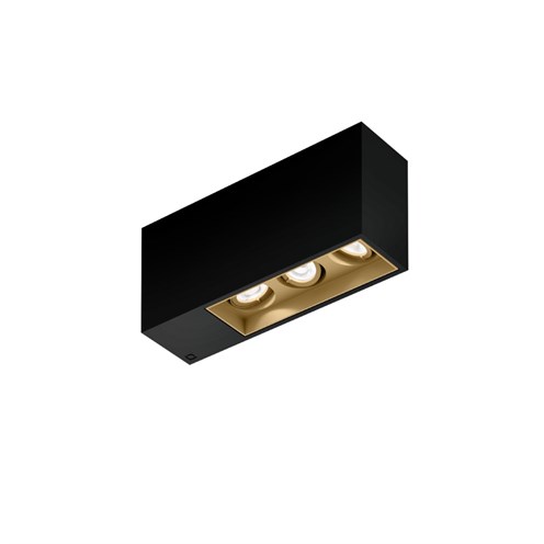 Wever & Ducré+PLANO petit SURFACE 3.0 LED 22.4W 1530lm 2700K CRI>90 31°, hämardatav phase-cut, laevalgusti, matt must/šampanja