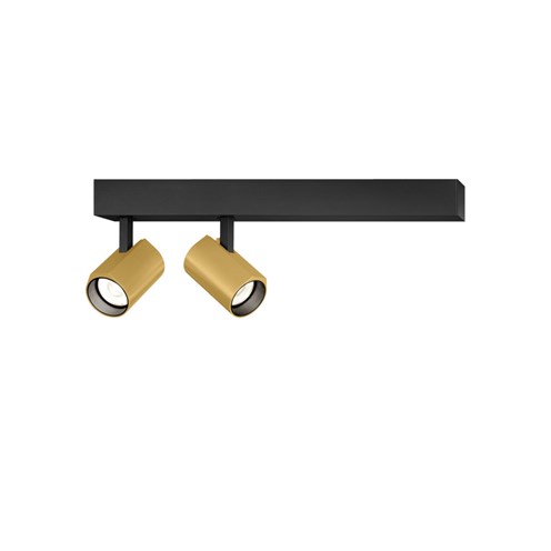 Wever & Ducré+CENO SURFACE 2.0 LED 2x7W 880lm 2700K CRI>90 35°, hämardatav phase-cut, laevalgusti, matt must/kuldne
