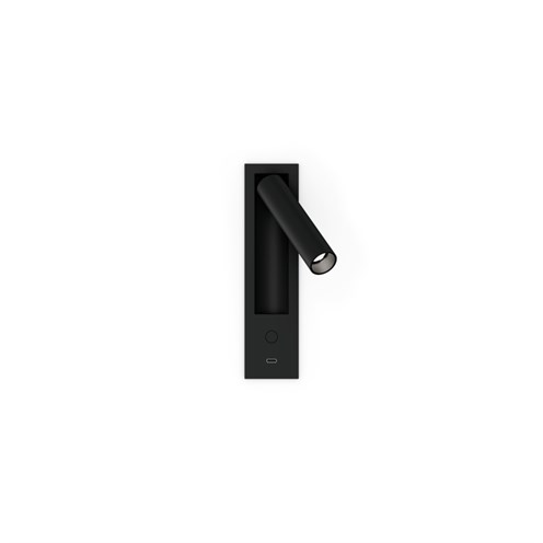 Wever & Ducré+MATCH SEMI RECESSED snooze 1.0 LED 4W 240lm 2700K CRI>90 23°, hämardatav Push dim, süvisvalgusti, matt must