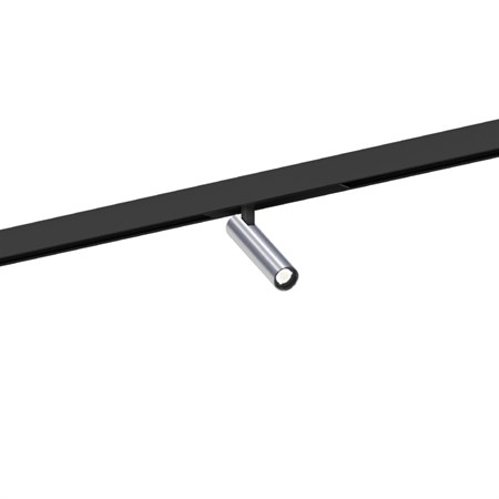 Wever & Ducré+MATCH on STREX 1.0 LED 7W 530lm 2700K CRI>90 30°, hämardatav DALI, siinivalgusti, matt must/harjatud alumiinium