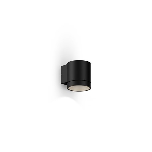 Wever & Ducré+TAIO ROUND WALL OUTDOOR 1.0 LED 10,9W 380lm 3000K CRI>90 105°, hämardatav phase-cut, IP65, välisvalgusti, matt must