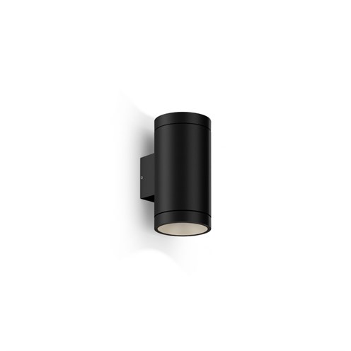 Wever & Ducré+TAIO ROUND WALL OUTDOOR 2.0 LED 20,1W 760lm 3000K CRI>90 105°, hämardatav phase-cut, IP65, välisvalgusti, matt must