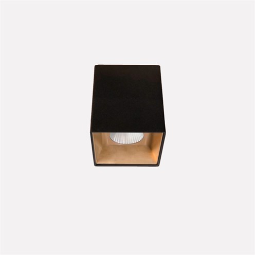 Nexia+Square 73mm LED 12,5W 1270lm 2700K CRI>90 45° UGR<19, laevalgusti, must/kuldne