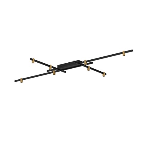 Wever & Ducré+TRACE GRID 1.0 LED 40W 3300lm 2700K CRI>90 30°, hämardatav phase-cut, laevalgusti, matt must/šampanja