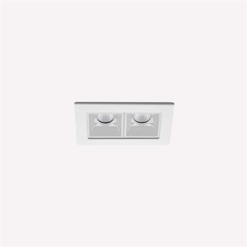 Nexia+Boxet 2 Modules LED 4W 370lm 3000K CRI>90 34° UGR<13, süvisvalgusti, valge