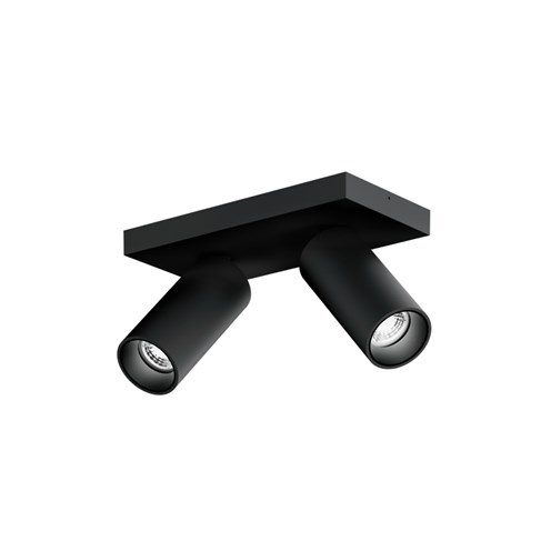 Wever & Ducré+Pillo 2.0 2x max. 12W GU10, laevalgusti, matt must