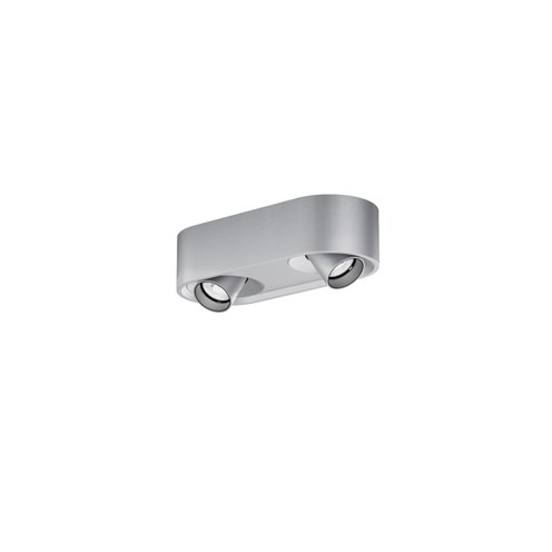 Wever & Ducré+QITO SURFACE 2.0 LED 11W 420lm 2700K CRI>90 31°, hämardatav phase-cut, laevalgusti, harjatud alumiinium