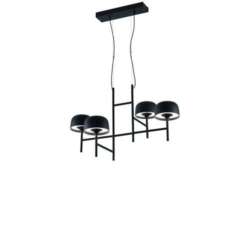 Bover+Bol S/4L LED 56,5W 1396lm 2700K CRI>90, hämardatav TRIAC, rippvalgusti, must