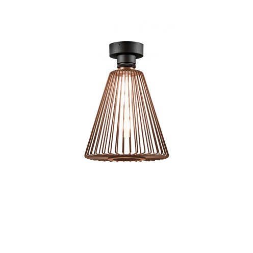 Wever & Ducré+WIRO CEILING CONE 1.0 max. 60W E27 T30, laevalgusti, roostevärvi