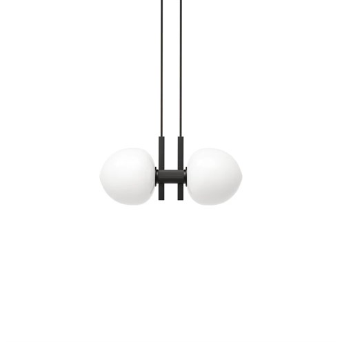 LYFA+MEMOIR PENDANT 120 II 2x max. 28W G9, rippvalgusti, must, opaalklaas