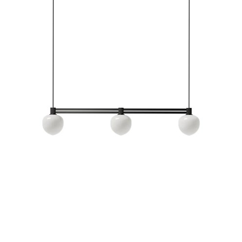 LYFA+MEMOIR PENDANT SIDE BY SIDE 120 III 3x max. 28W G9, rippvalgusti, must, opaalklaas
