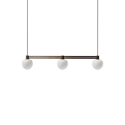 LYFA+MEMOIR PENDANT SIDE BY SIDE 120 III 3x max. 28W G9, rippvalgusti, pronks, opaalklaas