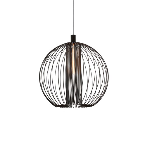 Wever & Ducré+WIRO GLOBE 6.0 max. 60W E27, rippvalgusti, must, riputi 2,6m