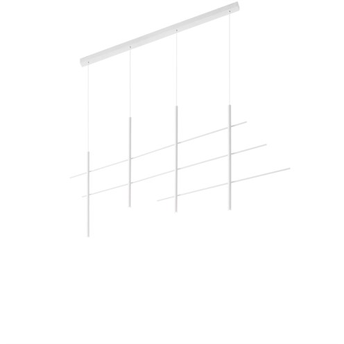Wever & Ducré+NET 4.0 LED 27.3W 945lm 2700K CRI>90, hämardatav phase-cut, rippvalgusti, matt valge