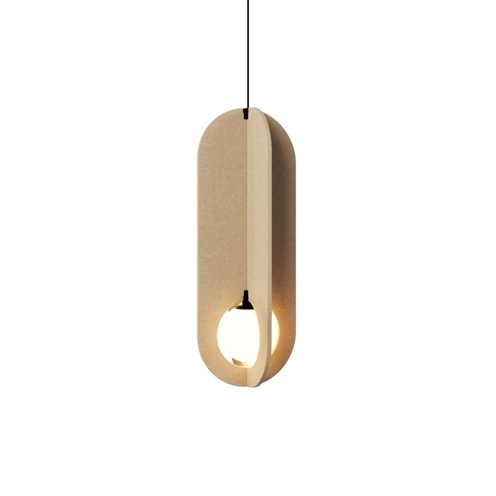 Wever & Ducré+SOLLI COCOON 1.0 LED 8.2W 265lm 2700K CRI>90, hämardatav phase-cut, rippvalgusti, lubjakivi värvi, opaalklaas