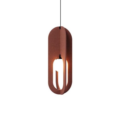 Wever & Ducré+SOLLI COCOON 2.0 LED 8.2W 275lm 2700K CRI>90, hämardatav phase-cut, rippvalgusti, oksiidpunane, opaalklaas