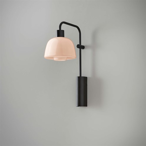 Bover+DREP A/04 LED 4W 2700K CRI>90, lülitiga, seinavalgusti, must/roosa