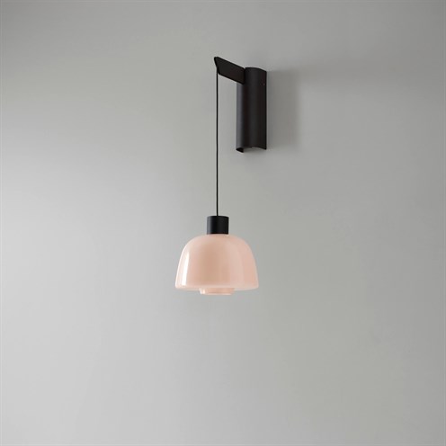 Bover+DREP A/01 LED 4W 2700K CRI>90, lülitiga, seinavalgusti, must/roosa