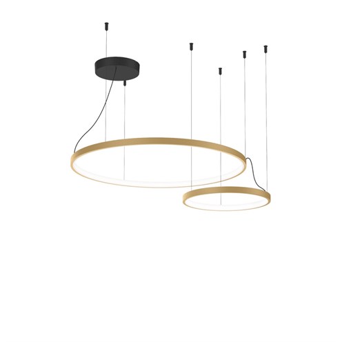 Wever & Ducré+KUJO 3.1 LED 31W 3100lm 2700K CRI>90, hämardatav phase-cut, rippvalgusti, šampanja