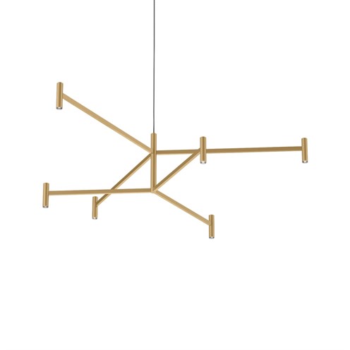 Wever & Ducré+MATCH LUSTA 3.2 LED 18W 1440lm 2700K CRI>90 30°, hämardatav phase-cut, rippvalgusti, harjatud šampanja