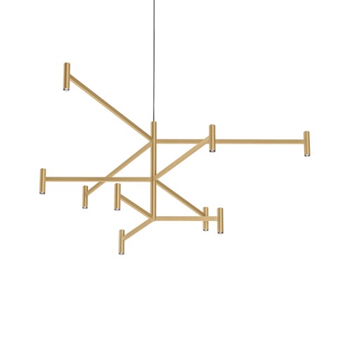 Wever & Ducré+MATCH LUSTA 3.2.1 LED 26W 2160lm 2700K CRI>90 30°, hämardatav phase-cut, rippvalgusti, harjatud šampanja