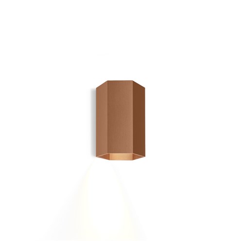 Wever & Ducré+HEXO WALL mini 1.0 max. 12W GU10, seinavalgusti, harjatud vask