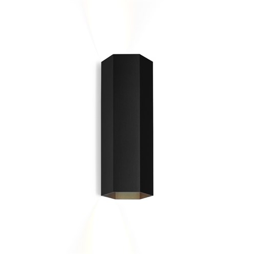 Wever & Ducré+HEXO WALL mini 2.0 2x max. 12W GU10, seinavalgusti, matt must